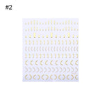 Nail Strip Stickers Black Gold Rose Gold Silver Metal Strip Tape Nail Art Adhesive Foil Tips Nail Sticker Decals Metallic Curve Strip Line Nail Decal Self-Adhesive 3D Wave Design Decoration for Women Girls Tape Nail Art Stickers Decal Decoration Stevvex