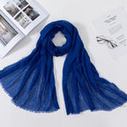 Long Soft Cotton Lightweight Crinkle Hijab Scarf Elegant Headscarf Head Wrap Islamic Head Wraps Hijab For Women 70*175cm