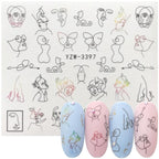 Nail Watermark Decals Sexy lips Middle finger Sexy girl Water Transfer Slider Russia Words Manicure Tattoos Sliders For Manicure Women Kids Girls Manicure Decoration Nail Art Supplies 3D Self-Adhesive Nail Decals Designer Nail Stickers for Acrylic Nails Stevvex