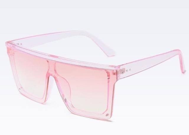 Classic Male Big Black Sunglasses For Men & Women New Fashionable Design New Mirror Pink Square  Oversize Square Sunglasses for Women Men Stevvex