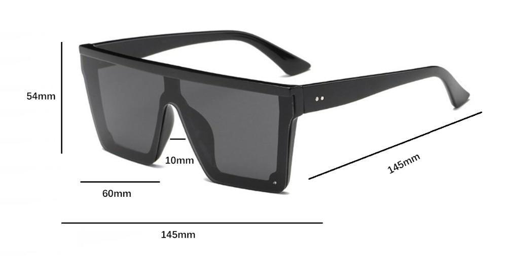 Classic Male Big Black Sunglasses For Men & Women New Fashionable Design New Mirror Pink Square  Oversize Square Sunglasses for Women Men Stevvex