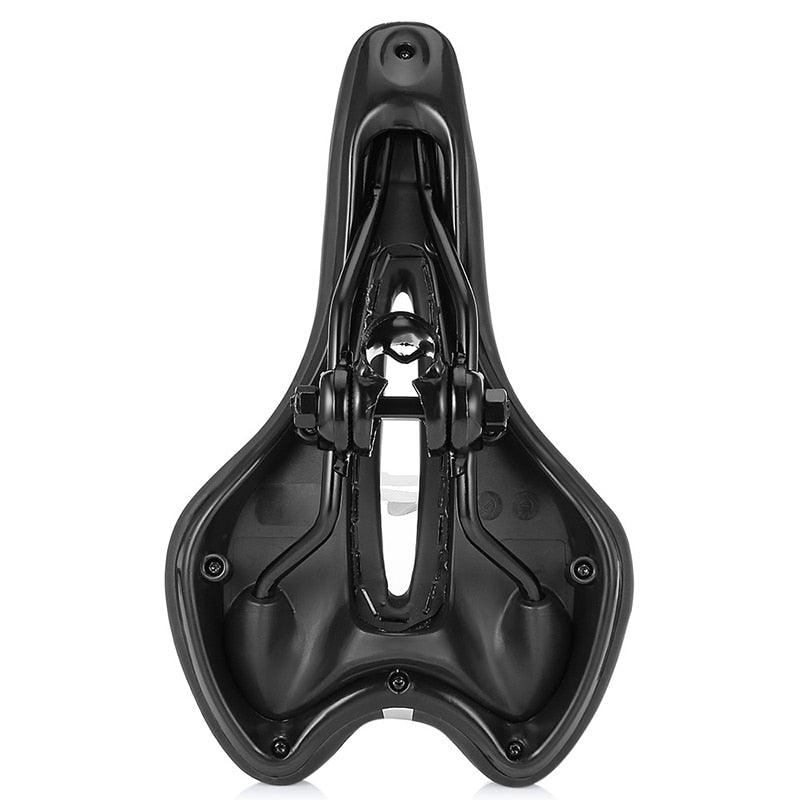 Breathable Silicone Cushion Seat PU Leather Surface Silica Filled Gel Comfortable Shockproof Bicycle Saddle Padded Professional Waterproof Road Bike Saddle For Men Stevvex