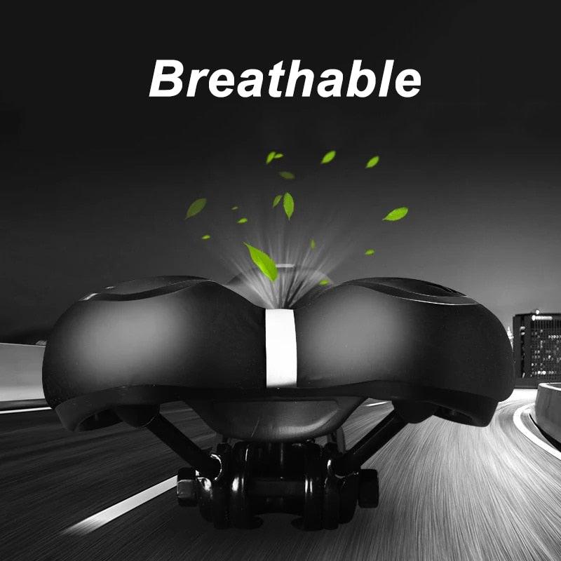 Breathable Silicone Cushion Seat PU Leather Surface Silica Filled Gel Comfortable Shockproof Bicycle Saddle Padded Professional Waterproof Road Bike Saddle For Men Stevvex