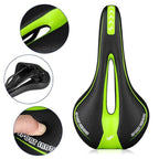 Breathable Silicone Cushion Seat PU Leather Surface Silica Filled Gel Comfortable Shockproof Bicycle Saddle Padded Professional Waterproof Road Bike Saddle For Men Stevvex