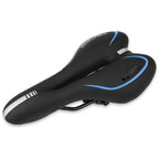 Breathable Silicone Cushion Seat PU Leather Surface Silica Filled Gel Comfortable Shockproof Bicycle Saddle Padded Professional Waterproof Road Bike Saddle For Men Stevvex