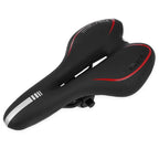 Breathable Silicone Cushion Seat PU Leather Surface Silica Filled Gel Comfortable Shockproof Bicycle Saddle Padded Professional Waterproof Road Bike Saddle For Men Stevvex