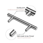 20 PCS Set Brushed Gold Kitchen Handle Stainless Steel T Bar Door Pull 76mm 96mm Cabinet Knobs and Handles Black Furniture Handle Stainless Steel Kitchen Cupboard Handles Cabinet Handles Stevvex