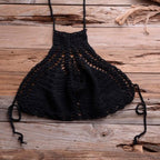 Handmade Vintage Crochet Bikinis Knitted Cotton Swimwear Women's Crochet Swimsuit Two Pieces Bathing Suits Bikini Swimsuit Top Bottom Bandage Modern Women Beachwear For Summer Stevvex