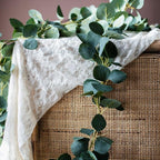 Modern Artificial Green Eucalyptus Leaves Garland Wisteria Rattan Fake Decor Silk Leaf Vines For Wedding Birthday Party Decor Stevvex
