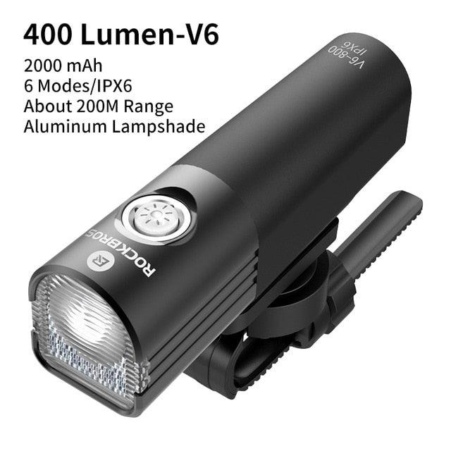 Bike Light Rainproof USB Rechargeable LED 2000mAh MTB Front Lamp Headlight Aluminum Ultralight Flashlight Super Bright Bicycle Front Headlight 5 Light Modes And Large Capacity Battery Stevvex