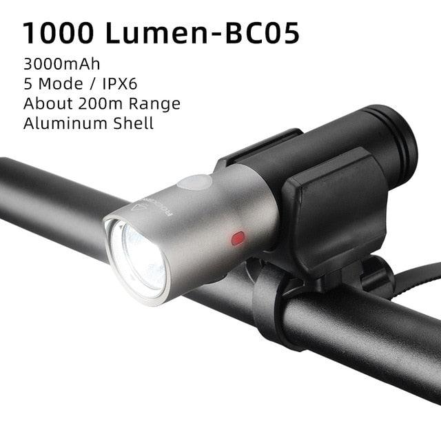 Bike Light Rainproof USB Rechargeable LED 2000mAh MTB Front Lamp Headlight Aluminum Ultralight Flashlight Super Bright Bicycle Front Headlight 5 Light Modes And Large Capacity Battery Stevvex