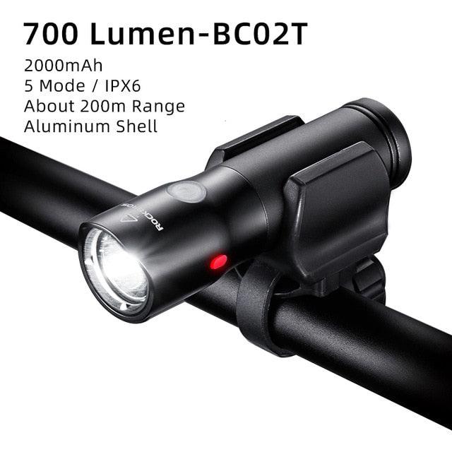 Bike Light Rainproof USB Rechargeable LED 2000mAh MTB Front Lamp Headlight Aluminum Ultralight Flashlight Super Bright Bicycle Front Headlight 5 Light Modes And Large Capacity Battery Stevvex