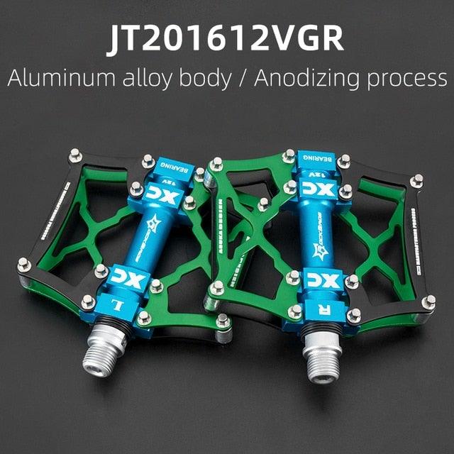 Road Bike Pedals Aluminum Alloy Anti-slip Bicycle Pedals Hollow-Carved Design Pedals Bicycle Accessories Mountain Bike Pedals Flat Bicycle Pedals Platform Cycling Sealed Bearing Aluminum Pedals For Mountain Bike Stevvex