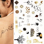 Body Tattoo Art Painting Stickers Glitter Gold Silver Temporary Waterproof Nontoxic Long Lasting Tattoos Stevvex