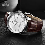 Leather Fashion Sport Men's Watches Luxury Military Quartz Analog Waterproof Men Watch Stevvex