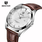 Leather Fashion Sport Men's Watches Luxury Military Quartz Analog Waterproof Men Watch Stevvex