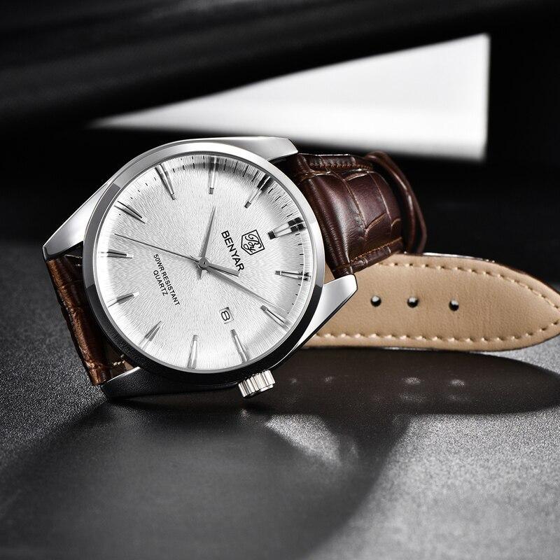 Leather Fashion Sport Men's Watches Luxury Military Quartz Analog Waterproof Men Watch Stevvex