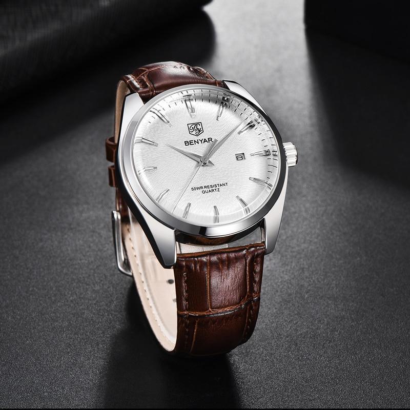 Leather Fashion Sport Men's Watches Luxury Military Quartz Analog Waterproof Men Watch Stevvex