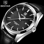 Leather Fashion Sport Men's Watches Luxury Military Quartz Analog Waterproof Men Watch Stevvex