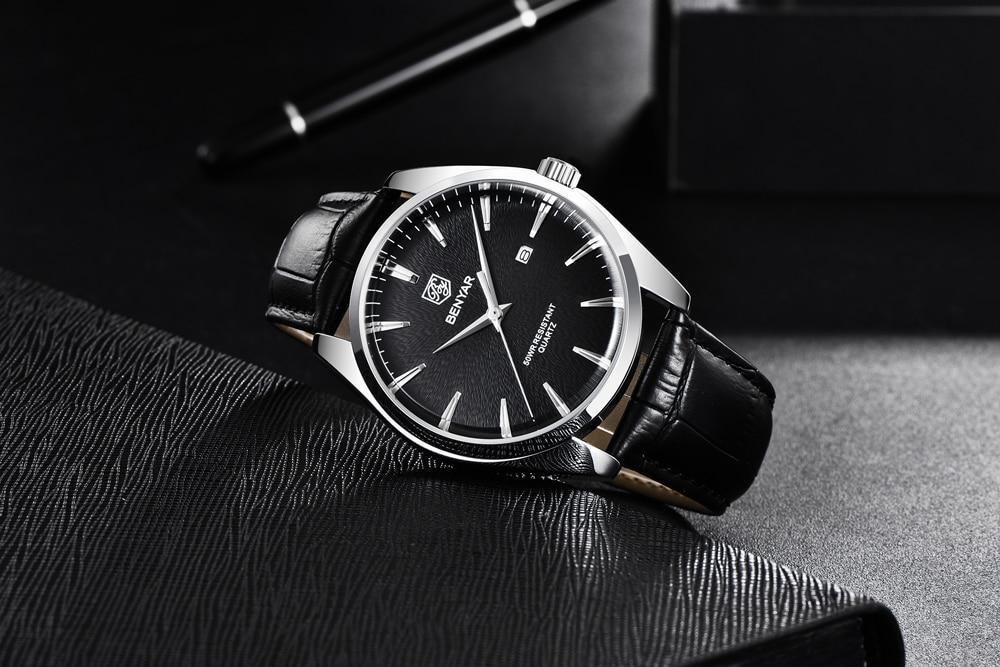 Leather Fashion Sport Men's Watches Luxury Military Quartz Analog Waterproof Men Watch Stevvex