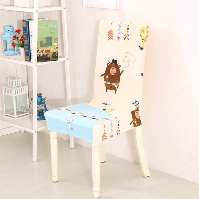 Spandex Dining Chair Cover With Back Elastic Universal Kitchen Living Room Stretch Slipcover Chair Covers Protector Seat Case  Chair Cover Seat Protector Super Fit Slipcover Stretch Removable Washable Soft Spandex Fabric for Home Stevvex