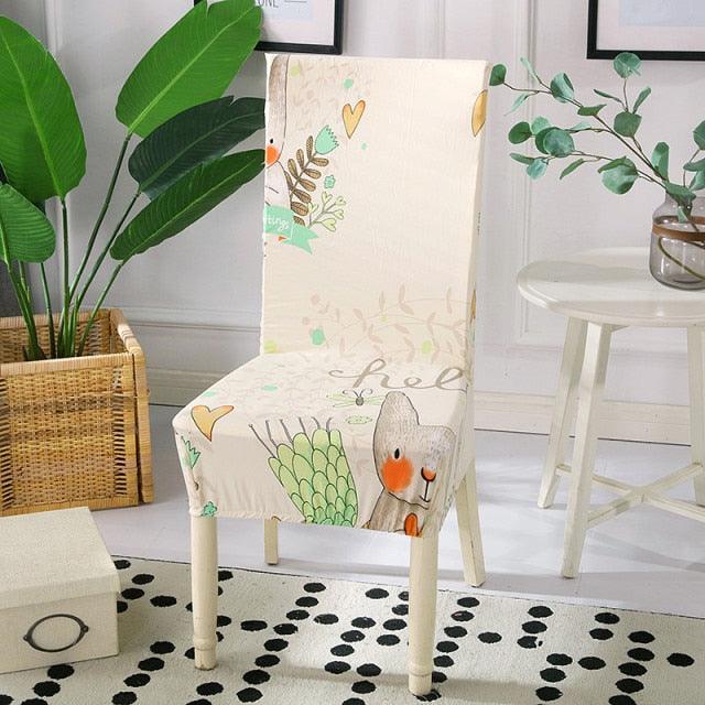 Spandex Dining Chair Cover With Back Elastic Universal Kitchen Living Room Stretch Slipcover Chair Covers Protector Seat Case  Chair Cover Seat Protector Super Fit Slipcover Stretch Removable Washable Soft Spandex Fabric for Home Stevvex