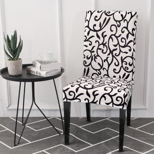 Spandex Dining Chair Cover With Back Elastic Universal Kitchen Living Room Stretch Slipcover Chair Covers Protector Seat Case  Chair Cover Seat Protector Super Fit Slipcover Stretch Removable Washable Soft Spandex Fabric for Home Stevvex