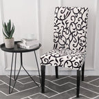 Spandex Dining Chair Cover With Back Elastic Universal Kitchen Living Room Stretch Slipcover Chair Covers Protector Seat Case  Chair Cover Seat Protector Super Fit Slipcover Stretch Removable Washable Soft Spandex Fabric for Home Stevvex