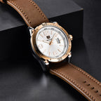 Top Luxury Fashion Mens Watches Quartz Casual Leather Design Sport Analog Waterproof Classic Wrist Watch Stevvex