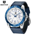 Top Luxury Fashion Mens Watches Quartz Casual Leather Design Sport Analog Waterproof Classic Wrist Watch Stevvex