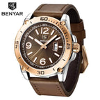 Top Luxury Fashion Mens Watches Quartz Casual Leather Design Sport Analog Waterproof Classic Wrist Watch Stevvex
