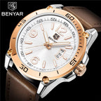 Top Luxury Fashion Mens Watches Quartz Casual Leather Design Sport Analog Waterproof Classic Wrist Watch Stevvex