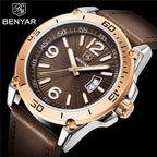 Top Luxury Fashion Mens Watches Quartz Casual Leather Design Sport Analog Waterproof Classic Wrist Watch Stevvex