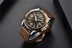 Top Luxury Fashion Mens Watches Quartz Casual Leather Design Sport Analog Waterproof Classic Wrist Watch Stevvex