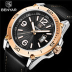 Top Luxury Fashion Mens Watches Quartz Casual Leather Design Sport Analog Waterproof Classic Wrist Watch Stevvex