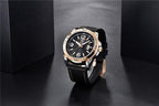 Top Luxury Fashion Mens Watches Quartz Casual Leather Design Sport Analog Waterproof Classic Wrist Watch Stevvex