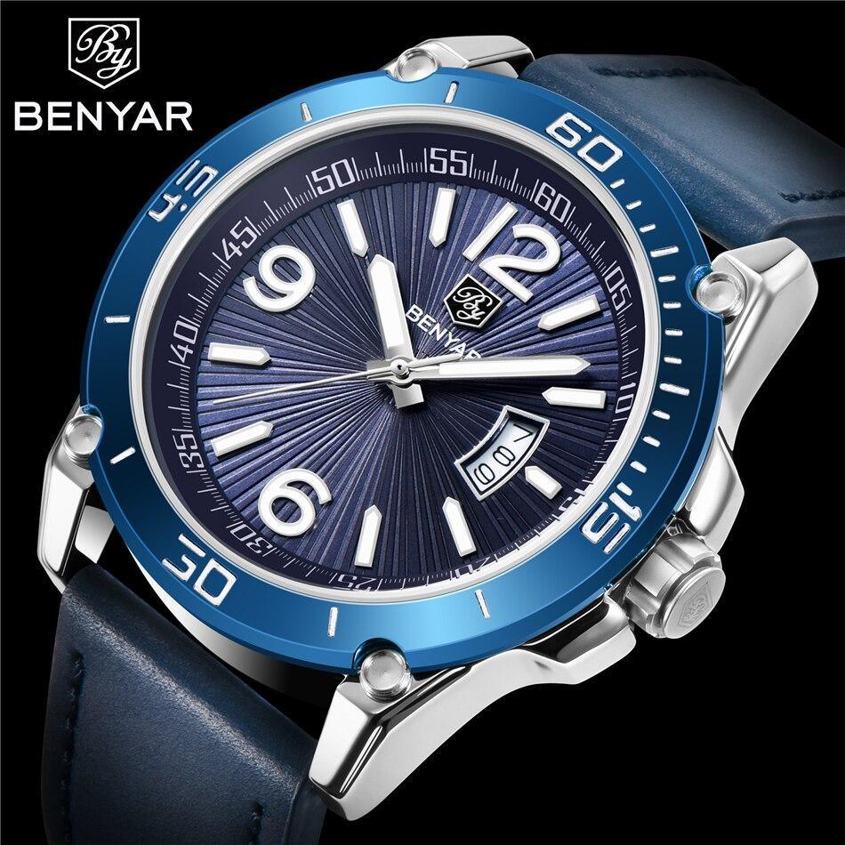 Top Luxury Fashion Mens Watches Quartz Casual Leather Design Sport Analog Waterproof Classic Wrist Watch Stevvex