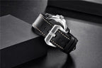 Top Luxury Fashion Mens Watches Quartz Casual Leather Design Sport Analog Waterproof Classic Wrist Watch Stevvex
