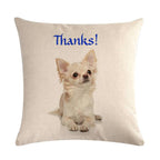 Pet Dog Elegant Design Linen Cotton Throw Pillow Covers Dog Pattern Cotton Throw Pillow Covers Car Sofa Cushion Cover Pillowcases Couch Cushion Cover Home Sofa Bed Decorative Pillows