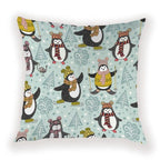 New Year Christmas Decorations Pillows Cover Christmas Décor for Home Christmas Tree Snowflake Snowman Reindeer Home Decor Throw Pillow Case Cushion Cover Santa Merry Christmas Gift Xmas 45x45cm