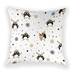 New Year Christmas Decorations Pillows Cover Christmas Décor for Home Christmas Tree Snowflake Snowman Reindeer Home Decor Throw Pillow Case Cushion Cover Santa Merry Christmas Gift Xmas 45x45cm