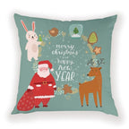 New Year Christmas Decorations Pillows Cover Christmas Décor for Home Christmas Tree Snowflake Snowman Reindeer Home Decor Throw Pillow Case Cushion Cover Santa Merry Christmas Gift Xmas 45x45cm