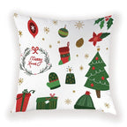 New Year Christmas Decorations Pillows Cover Christmas Décor for Home Christmas Tree Snowflake Snowman Reindeer Home Decor Throw Pillow Case Cushion Cover Santa Merry Christmas Gift Xmas 45x45cm