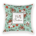 New Year Christmas Decorations Pillows Cover Christmas Décor for Home Christmas Tree Snowflake Snowman Reindeer Home Decor Throw Pillow Case Cushion Cover Santa Merry Christmas Gift Xmas 45x45cm
