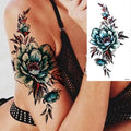 25 Sheets Flower Rose Luxury Tattoos Waterproof Temporary Sticker 3D Rose Flower Tattoos Body Art Arm Fake Tatoo For Womens Stevvex