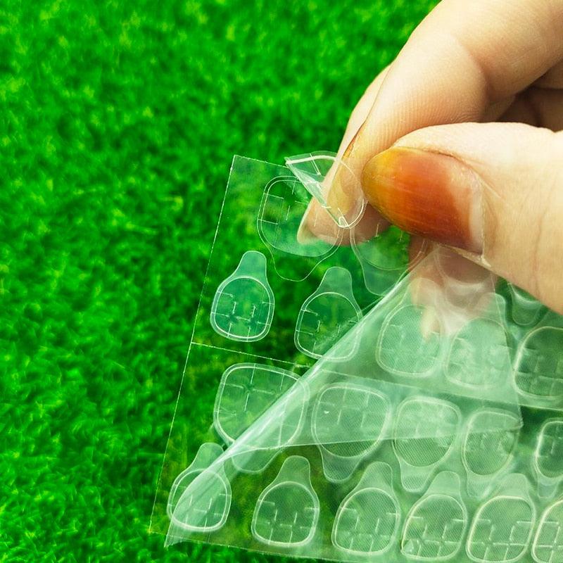 Double Sided False Nail Art Adhesive Tape Glue Sticker Tips Fake Nail Acrylic Manicure Gel Makeup Tool  Self Adhesive Nail Glue Sticker for False Nail Tips Waterproof Breathable Jelly Gel Nail Tape Glue Stickers for False Nails Tips Stevvex