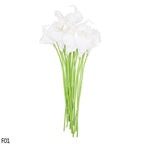 10Pcs High Quality Real Touch Calla Lily Artificial Flowers Bouquet For Wedding Bridal Home Kitchen Table Flower Decoration Home Decor Stevvex