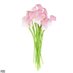 10Pcs High Quality Real Touch Calla Lily Artificial Flowers Bouquet For Wedding Bridal Home Kitchen Table Flower Decoration Home Decor Stevvex