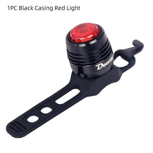 Bicycle Rear Light Bike Warning Lamp USB Charge Red White Light Color Safety Headlight Bike Tail Light Rechargeable Ultra Bright Bike Rear Light USB Rechargeable Bike LED Light Stevvex