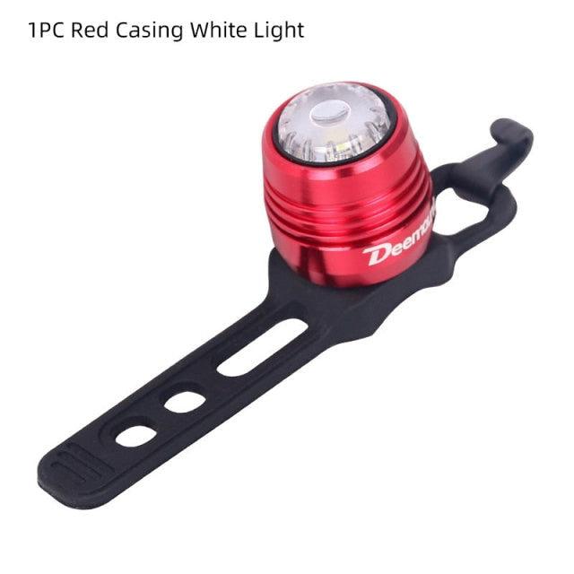 Bicycle Rear Light Bike Warning Lamp USB Charge Red White Light Color Safety Headlight Bike Tail Light Rechargeable Ultra Bright Bike Rear Light USB Rechargeable Bike LED Light Stevvex